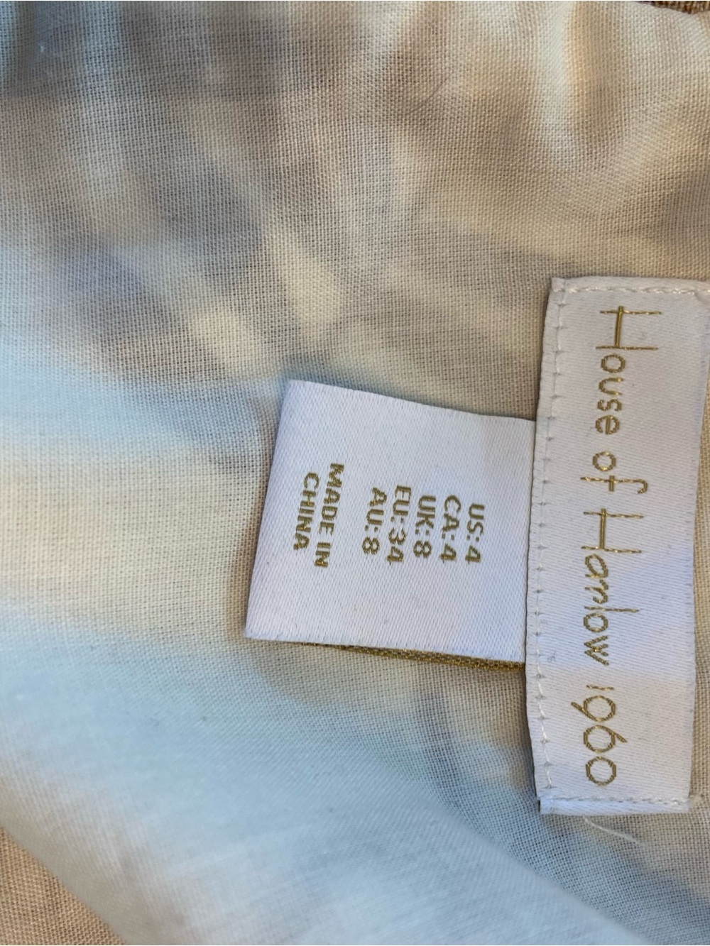 House of Harlow 1960 Leaf Print Halter Crop Top Linen Blend Women’s Size 4 - Picture 5 of 6